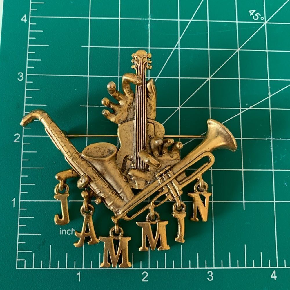 Vintage Jammin Musical Jazz Brooch - Picture 5 of 5